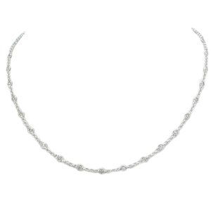 Necklace in White Gold set with Diamonds